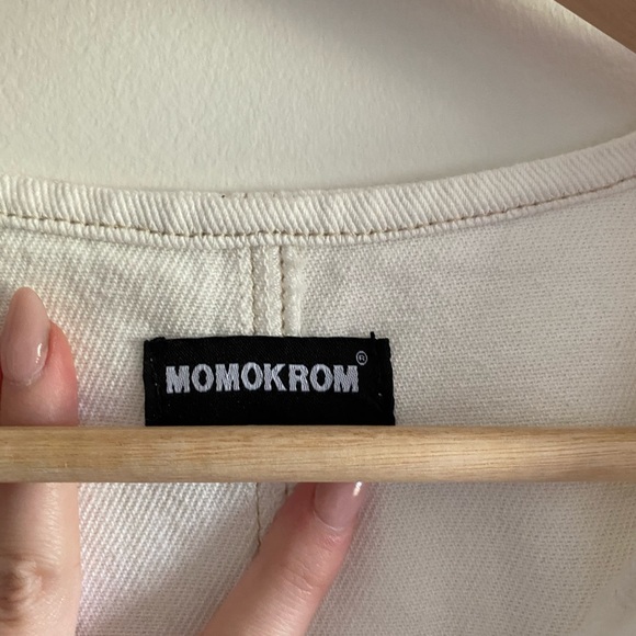 white denim romper - Picture 3 of 4